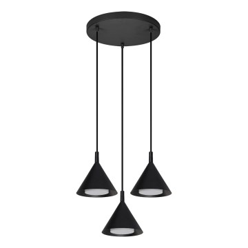 BRILAGI - LED Griestu lustra uz kabeļa CONE TRIPLE ROUND 3xGX53/15W/230V melna