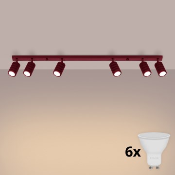Brilagi - LED griestu spots CRESTO 6xGU10/10W/230V burgundijas sarkans