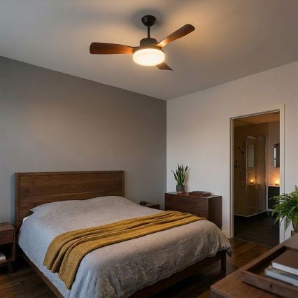 Brilagi - LED griestu ventilators ar regulējamu apgaismojumu LED/34W/230V 106 cm melns/brūns + tālvadības pults