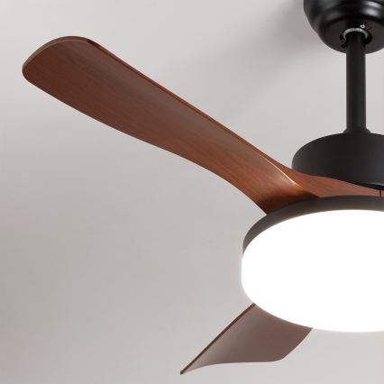 Brilagi - LED griestu ventilators ar regulējamu apgaismojumu LED/34W/230V 106 cm melns/brūns + tālvadības pults