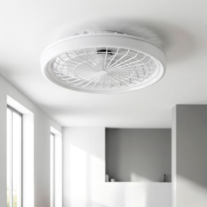 Brilagi - LED aptumšojams griestu ventilators LED/40W/230V Ø 48 cm balts + tālvadības pults