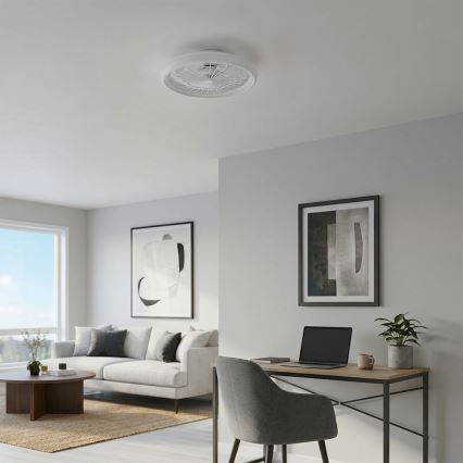 Brilagi - LED aptumšojams griestu ventilators LED/40W/230V Ø 48 cm balts + tālvadības pults