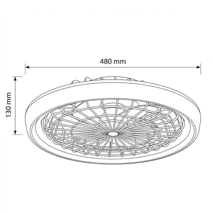 Brilagi - LED aptumšojams griestu ventilators LED/40W/230V Ø 48 cm balts + tālvadības pults