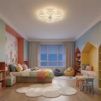 Brilagi - LED dimmējams griestu ventilators LED/38W/230V 3000-6500K pr. 76 cm balts + tālvadība