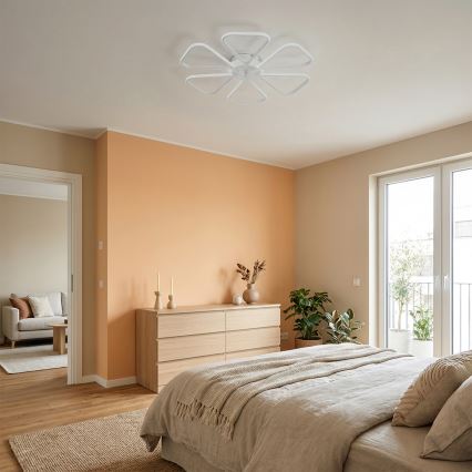 Brilagi - LED dimmējams griestu ventilators LED/38W/230V 3000-6500K pr. 76 cm balts + tālvadība