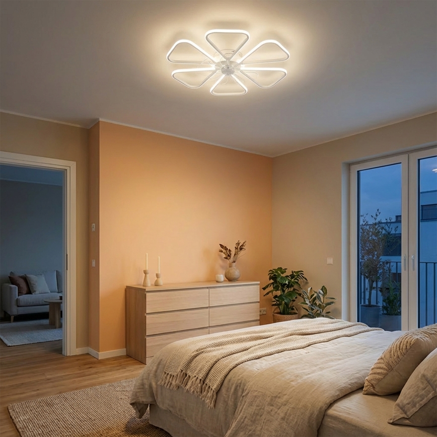 Brilagi - LED dimmējams griestu ventilators LED/38W/230V 3000-6500K pr. 76 cm balts + tālvadība