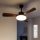 Brilagi - LED griestu ventilators ar regulējamu spilgtumu, LED/34W/230V, 3000–6500K, Ø 106 cm, melns/brūns + tālvadības pults