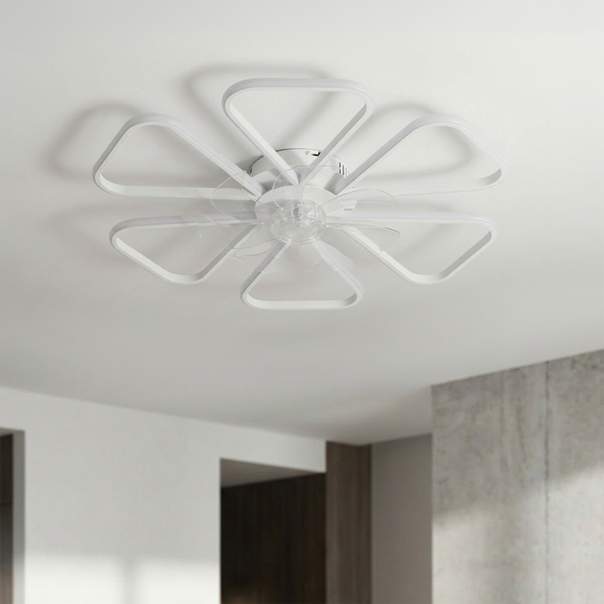 Brilagi - Griestu ventilators ar dimējamu LED apgaismojumu, 38W/230V, Ø 76 cm, balts + tālvadības pults