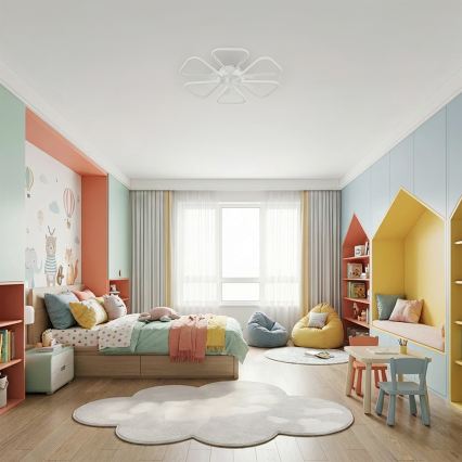 Brilagi - Griestu ventilators ar dimējamu LED apgaismojumu, 38W/230V, Ø 76 cm, balts + tālvadības pults