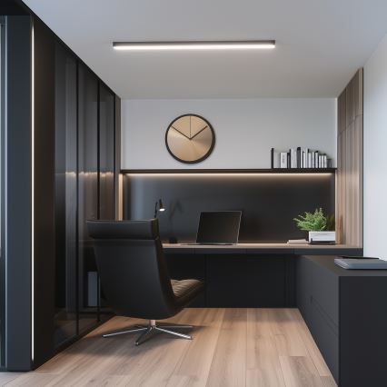 Brilagi - LED griestu virsmas gaismeklis FULLDAY LED/30/40/50W/230V 2700/4000/6000K 150 cm UGR19 melns