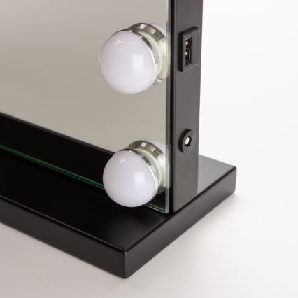 BRILAGI - LED grima spogulis ar regulējamu apgaismojumu HOLLYWOOD LED/15W/230V CCT + USB melns