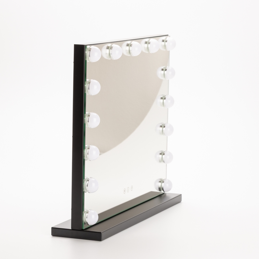 BRILAGI - LED grima spogulis ar regulējamu apgaismojumu HOLLYWOOD LED/15W/230V CCT + USB melns