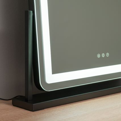 BRILAGI - LED aptumšojams grima spogulis CALIFORNIA LED/25W/230V 3000/4000/6500K 55x44 cm melns