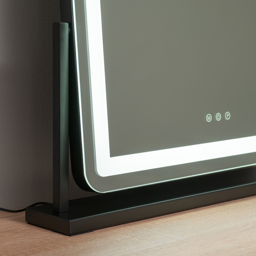 BRILAGI - LED aptumšojams grima spogulis CALIFORNIA LED/25W/230V 3000/4000/6500K 55x44 cm melns