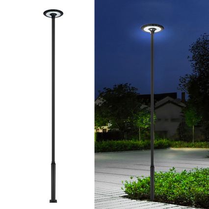 Brilagi - LED ielas lampa ar 5 m stabu URBANSPARK LED/120W/230V melna IP65