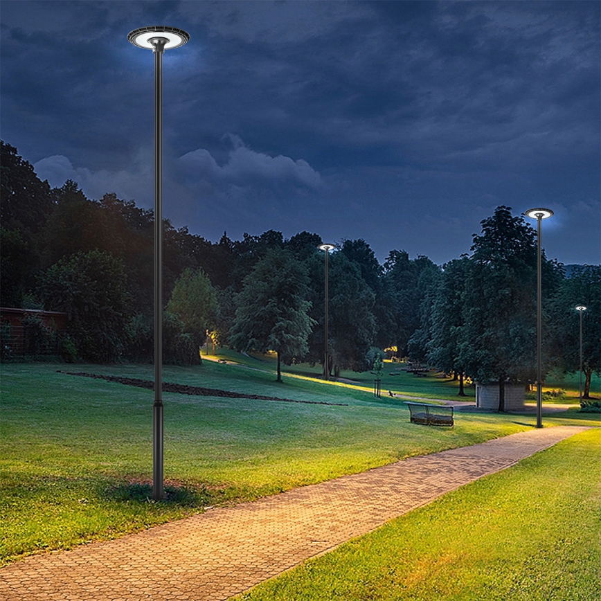 Brilagi - LED ielas lampa ar 5 m stabu URBANSPARK LED/120W/230V melna IP65