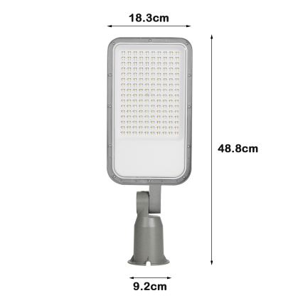 Brilagi - LED ielas lampa URBANLIGHT LED/100W/230V pelēka IP65