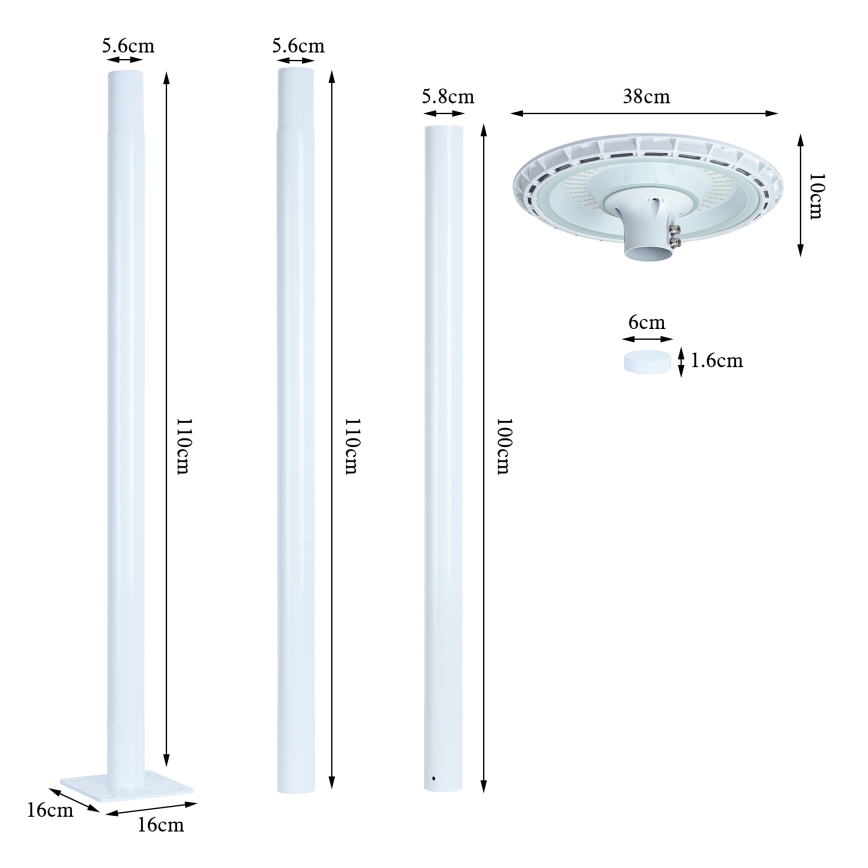 Brilagi - LED Ielas lampa URBANSPARK LED/120W/230V balta IP65