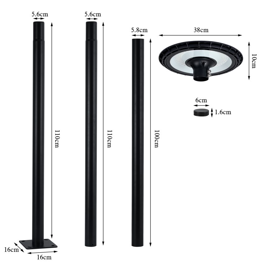 Brilagi - LED Ielas lampa URBANSPARK LED/60W/230V melna IP65