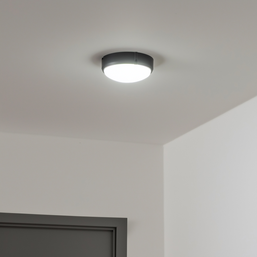Brilagi - LED Indudtriālais griestu gaismeklis SIMA LED/12W/230V IP65 melns
