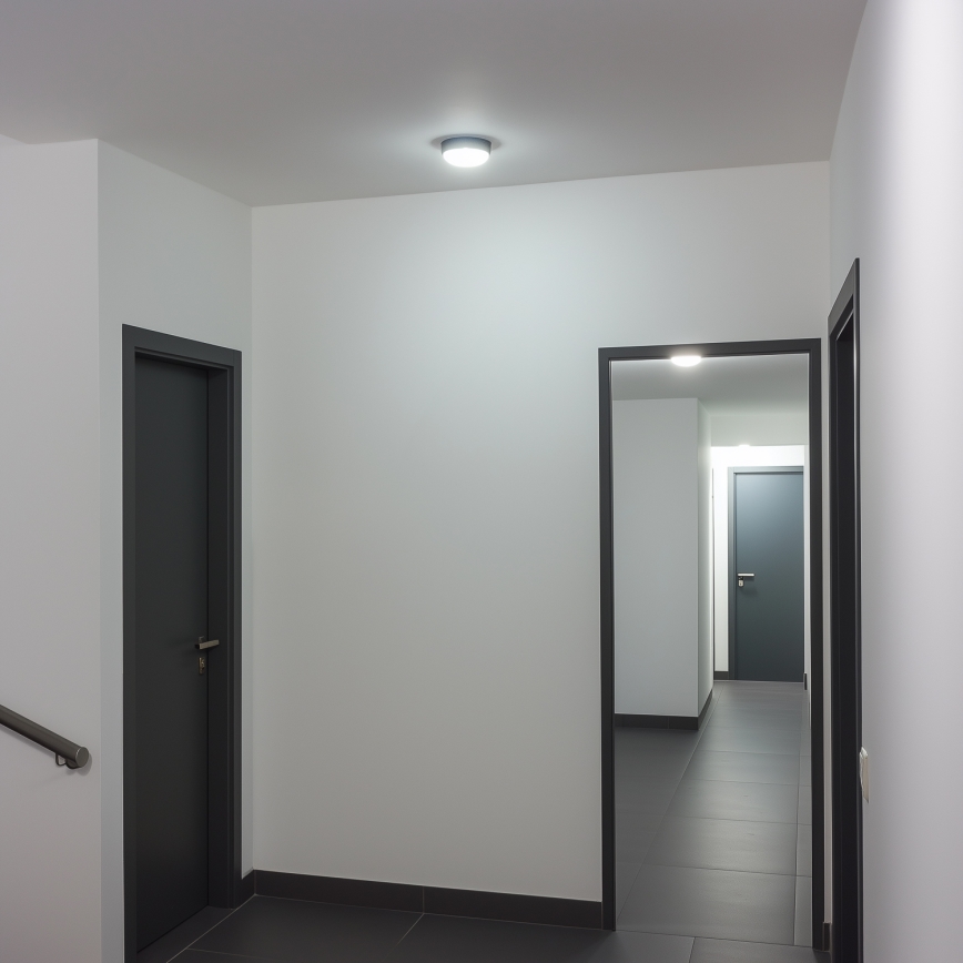 Brilagi - LED Indudtriālais griestu gaismeklis SIMA LED/12W/230V IP65 melns