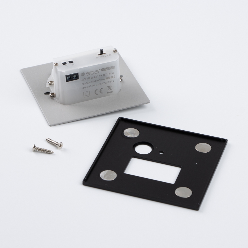 Brilagi - LED kāpņu gaismeklis ar kustības un krēslas sensoru JACK LED/1,5W/230V 3000/4000/6500K melns