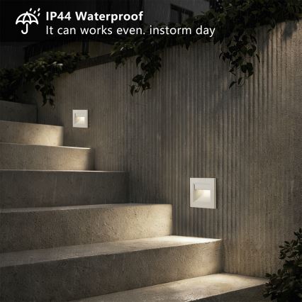 Brilagi - LED kāpņu gaismeklis STEP LIGHT LED/1,5W/230V IP44 balts