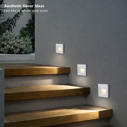 Brilagi - LED kāpņu gaismeklis STEP LIGHT LED/1,5W/230V IP44 balts