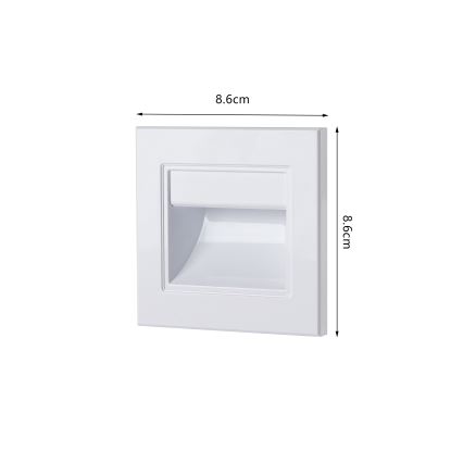 Brilagi - LED kāpņu gaismeklis STEP LIGHT LED/1,5W/230V IP44 balts