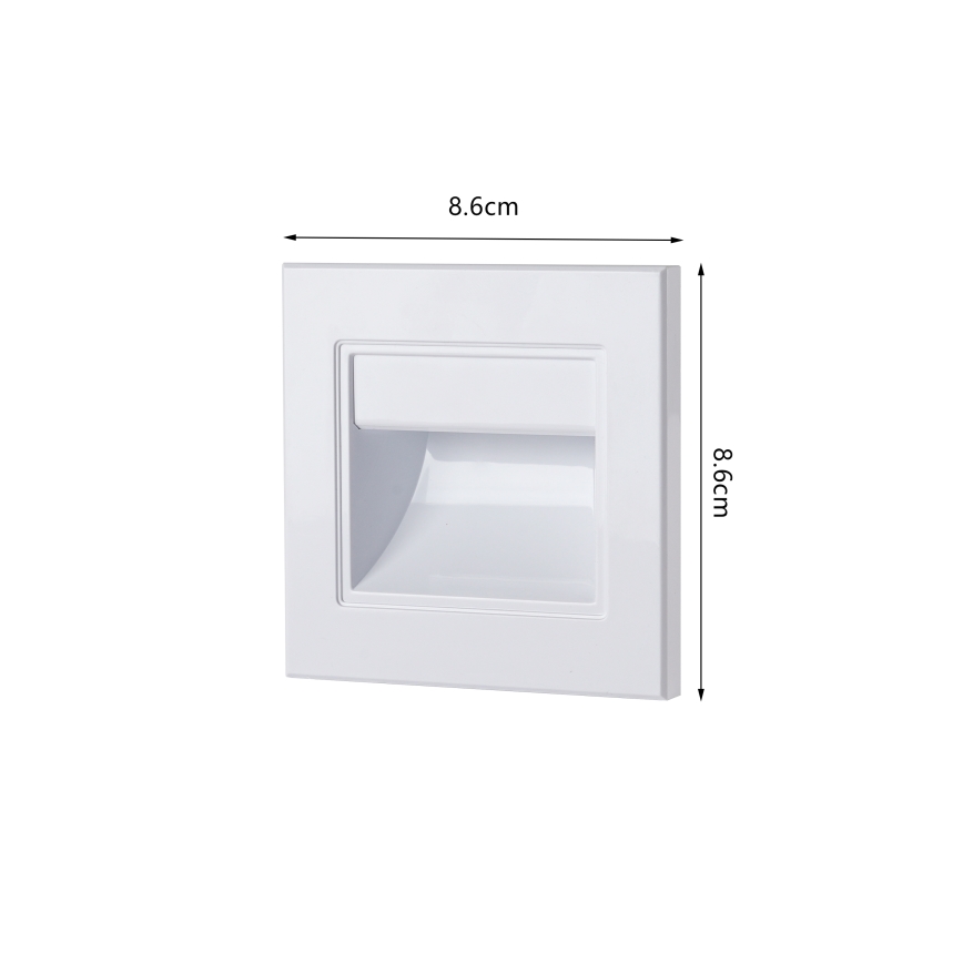 Brilagi - LED kāpņu gaismeklis STEP LIGHT LED/1,5W/230V IP44 balts