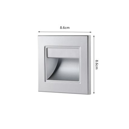 Brilagi - LED kāpņu gaismeklis STEP LIGHT LED/1,5W/230V IP44 sudraba