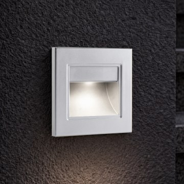 Brilagi - LED kāpņu gaismeklis STEP LIGHT LED/1,5W/230V IP44 sudraba krāsā