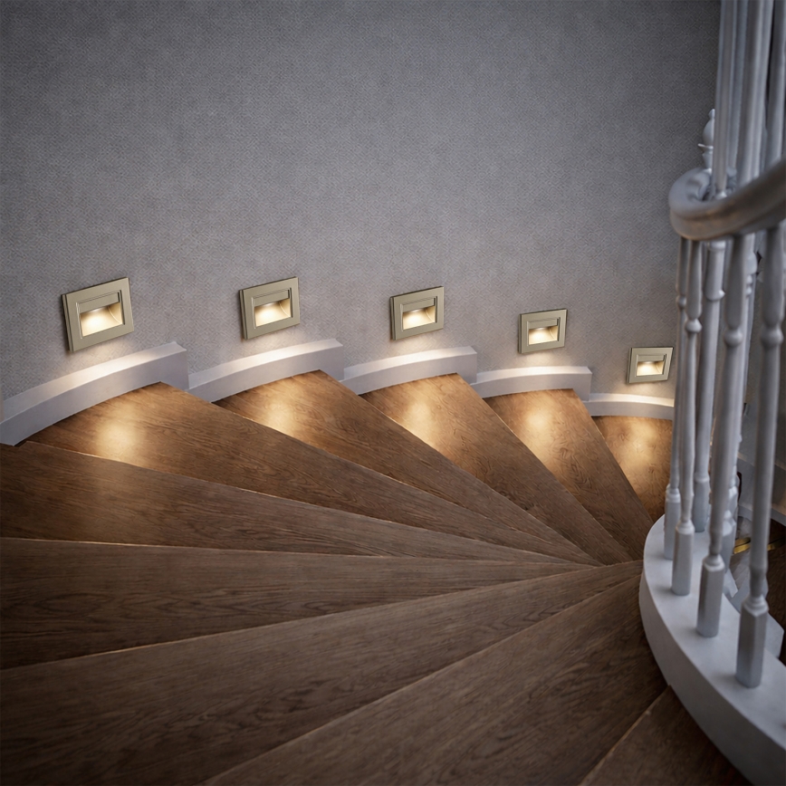 Brilagi - LED kāpņu gaismeklis STEP LIGHT LED/1,5W/230V IP44 zelta