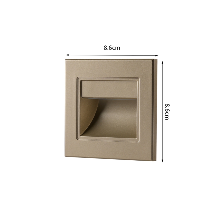 Brilagi - LED kāpņu gaismeklis STEP LIGHT LED/1,5W/230V IP44 zelta