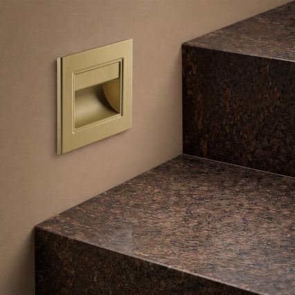 Brilagi - LED kāpņu gaismeklis STEP LIGHT LED/1,5W/230V IP44 zelta krāsā