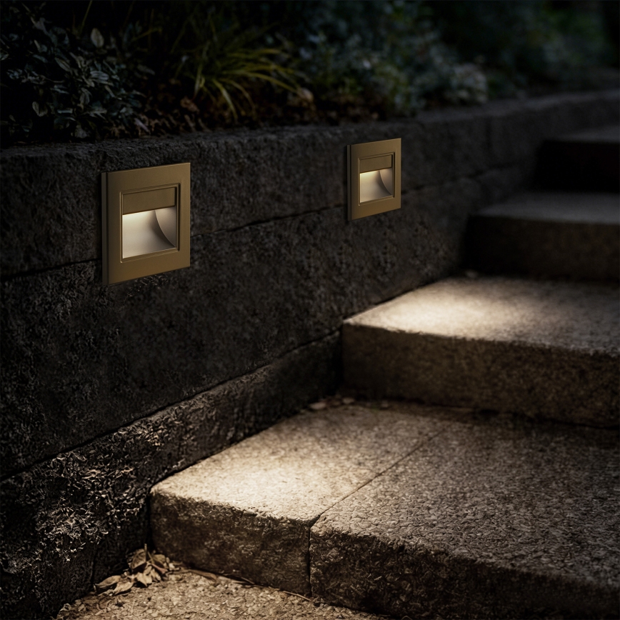 Brilagi - LED kāpņu gaismeklis STEP LIGHT LED/1,5W/230V IP44 zelta krāsā