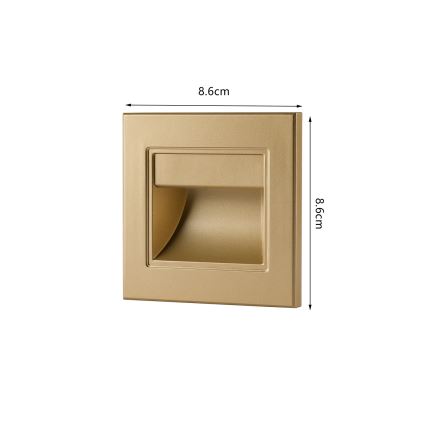 Brilagi - LED kāpņu gaismeklis STEP LIGHT LED/1,5W/230V IP44 zelta krāsā