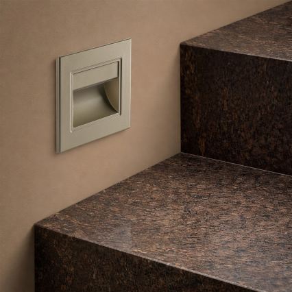 Brilagi - LED kāpņu gaismeklis STEP LIGHT LED/1,5W/230V IP44 zelta krāsā