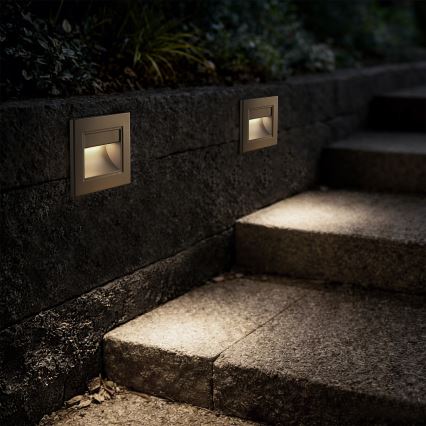 Brilagi - LED kāpņu gaismeklis STEP LIGHT LED/1,5W/230V IP44 zelta krāsā