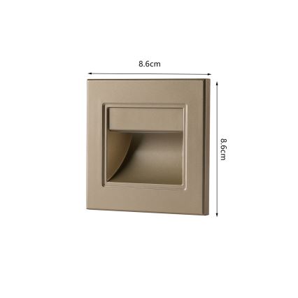 Brilagi - LED kāpņu gaismeklis STEP LIGHT LED/1,5W/230V IP44 zelta krāsā