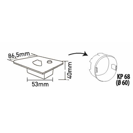 Brilagi - LED Kāpņu telpas lampa ar kustību sensoru JACK LED/1,5W/230V 3000K/4000K/6500K balta
