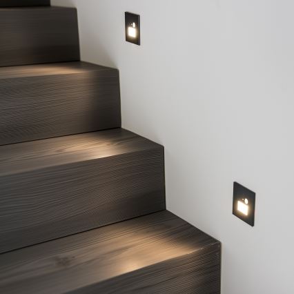 Brilagi - LED Kāpņu telpas lampa ar kustību sensoru JACK LED/1,5W/230V 3000K/4000K/6500K melna