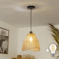 Brilagi - LED karājamā lampa uz kabeļa CERIA BOHO 1xE27/40W/230V Ø 30 cm brūna
