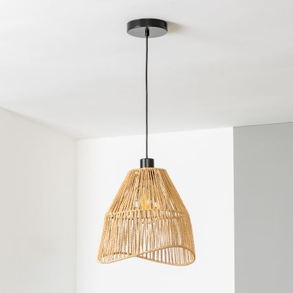 Brilagi - LED karājamā lampa uz kabeļa CERIA BOHO 1xE27/40W/230V Ø 30 cm brūna