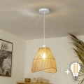 Brilagi - LED karājamā lampa uz vada CERIA BOHO 1xE27/40W/230V Ø 30 cm brūna