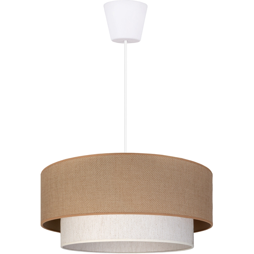 Brilagi - LED karājamā lustra uz vada BOHO ECO 1xE27/10W/230V Ø 40 cm, bēša/krēmkrāsaina