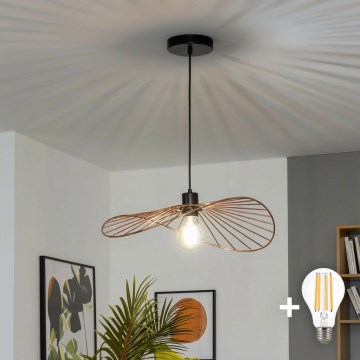 Brilagi - LED karājamais gaismeklis ar vadu CERIA WIRE 1xE27/40W/230V 40x56 cm bronza