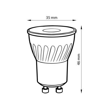 BRILAGI - LED keramiskā spuldze GU10-MR11/5W/230V 3000K melna