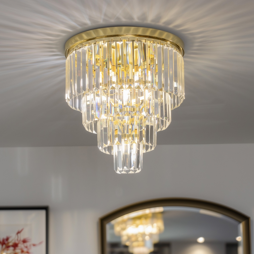 Brilagi - LED kristāla griestu gaismeklis MOZART 5xE14/40W/230V diametrs 40 cm zelta