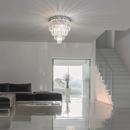 Brilagi - LED kristāla griestu lampa MOZART 5xE14/40W/230V Ø 40 cm spīdīgs hroms